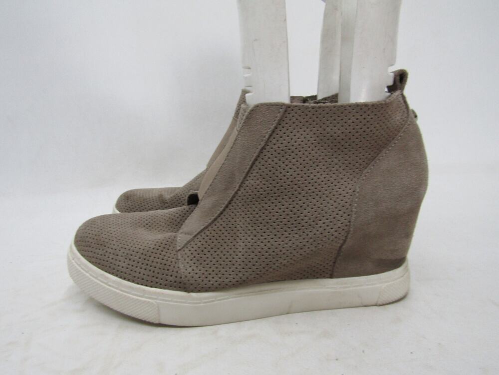 Steve Madden Womens Size 9 M Brown Suede Zip Wedge Ankle Fashion Boots Bootie